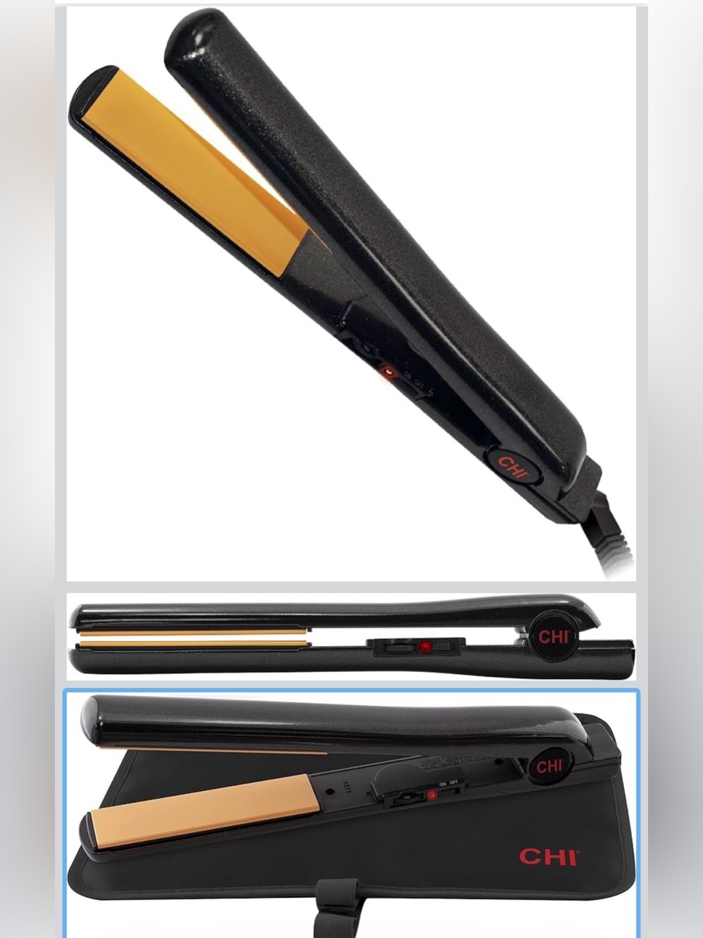 CHI Tourmaline Ceramic 1" Hairstyling Iron - Onyx Black